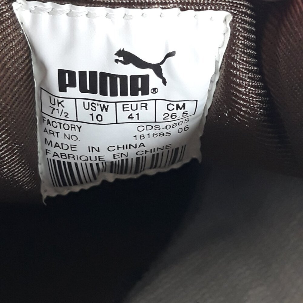 Puma Speedcat Chocolate Brown & Pink Leather Sneaker 10 Hook & Loop Closure - Picture 9 of 13